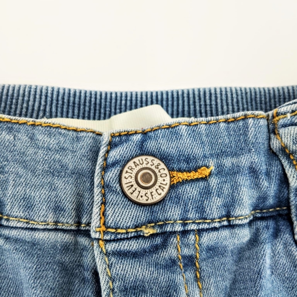 Kids Blue Levis Skinny Distressed Jeans - Picture 3 of 14